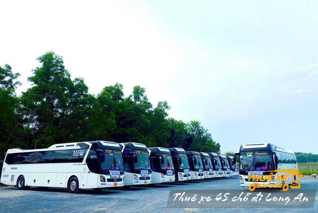 Giá cho thuê xe 45 chỗ đi Long An 1 ngày