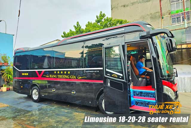 Limousine 18-20-28 seater rental in Sai Gon